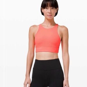 Lululemon Energy Sports Bra High Neck
Long Line Rib in Sunset Size 8